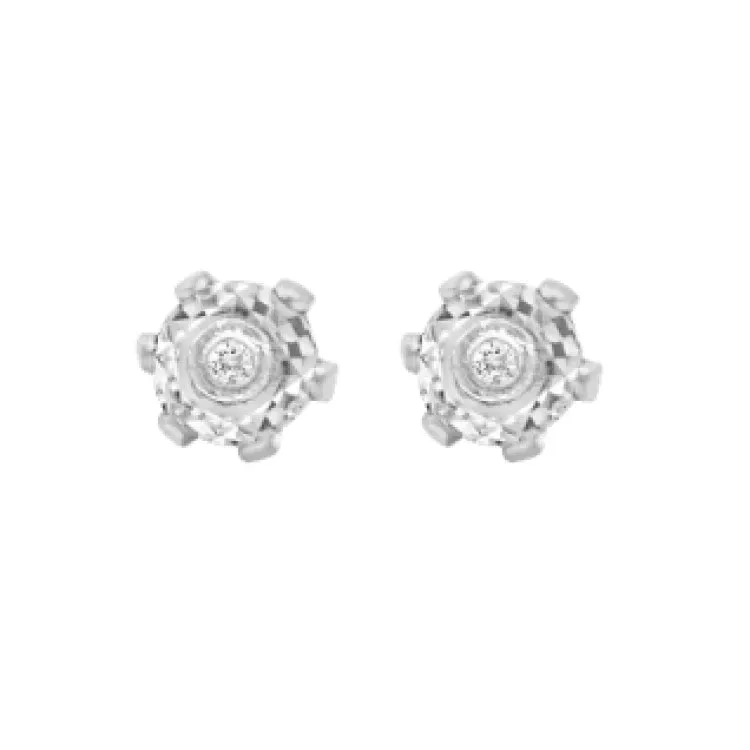 .01 TW Diamond Earrings (4mm Set)