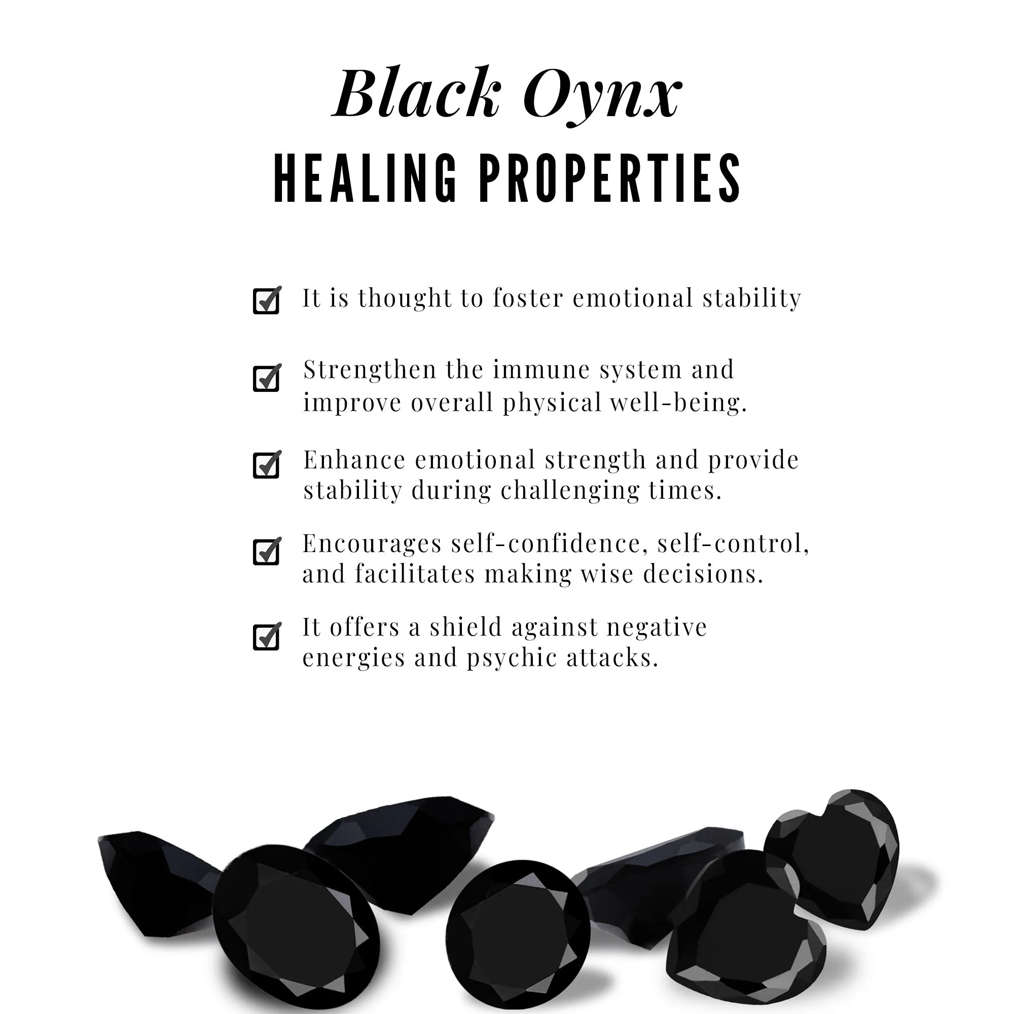 0.75 CT Minimal Black Onyx Engagement Ring with Diamond Enhancer