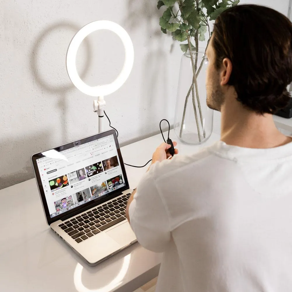 10" White LED Desk Ring Light - Opaluxe
