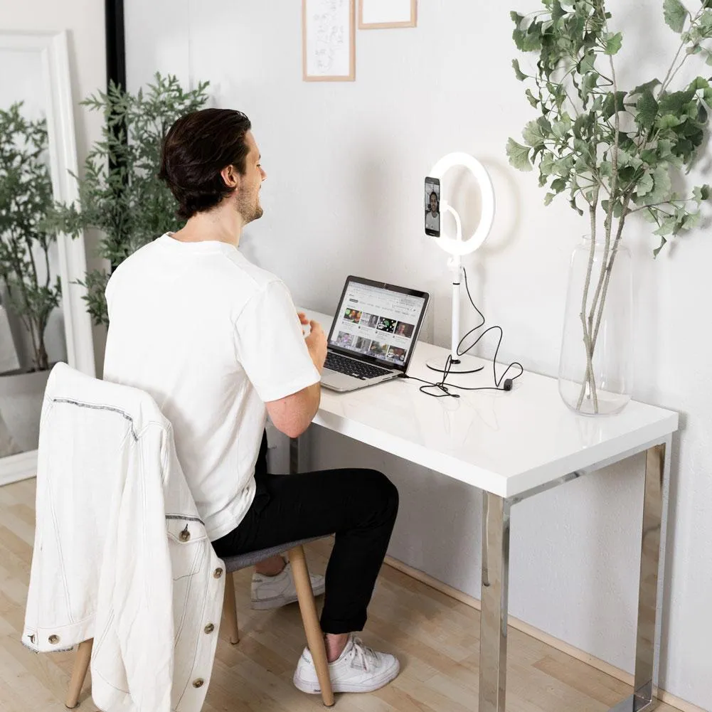 10" White LED Desk Ring Light - Opaluxe