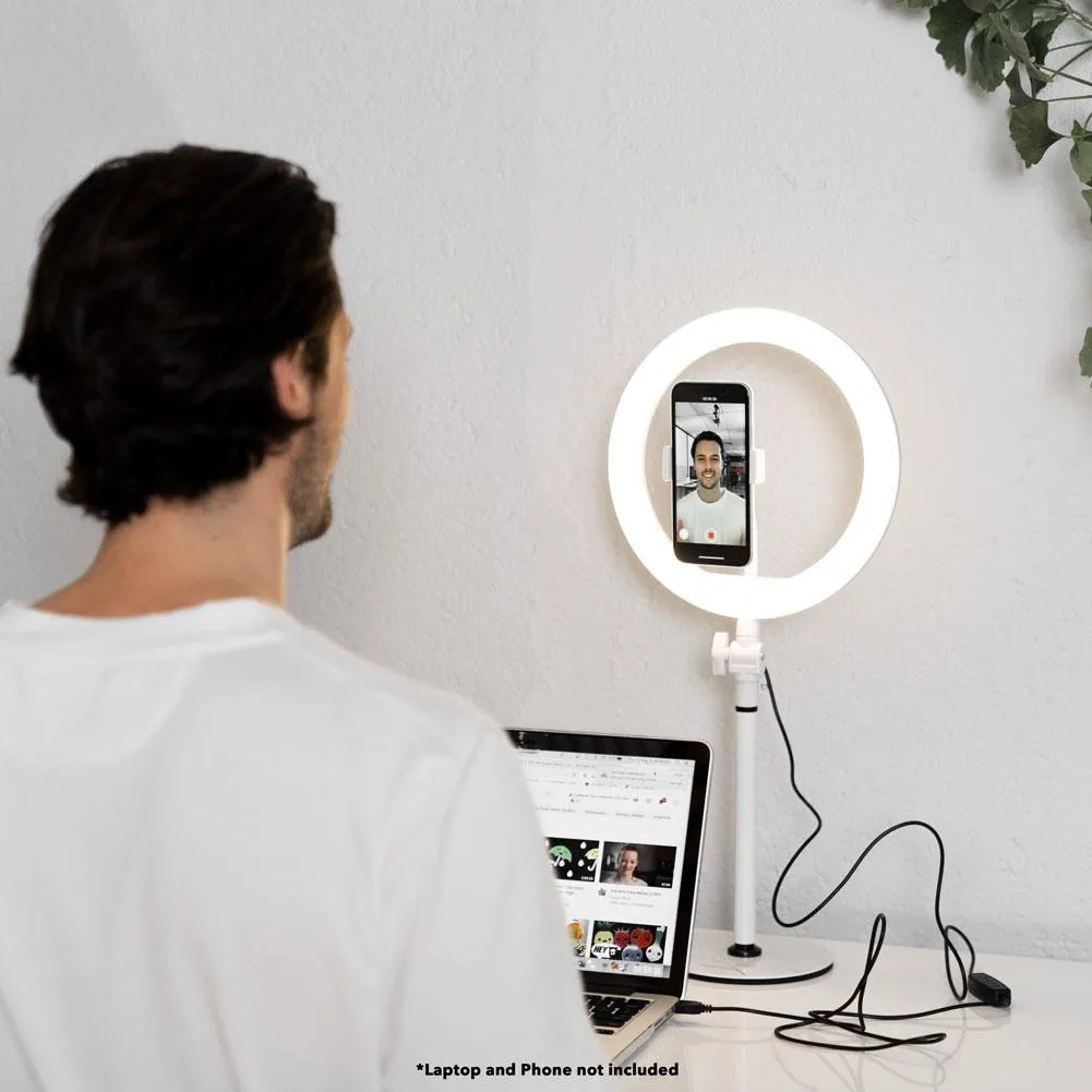 10" White LED Desk Ring Light - Opaluxe