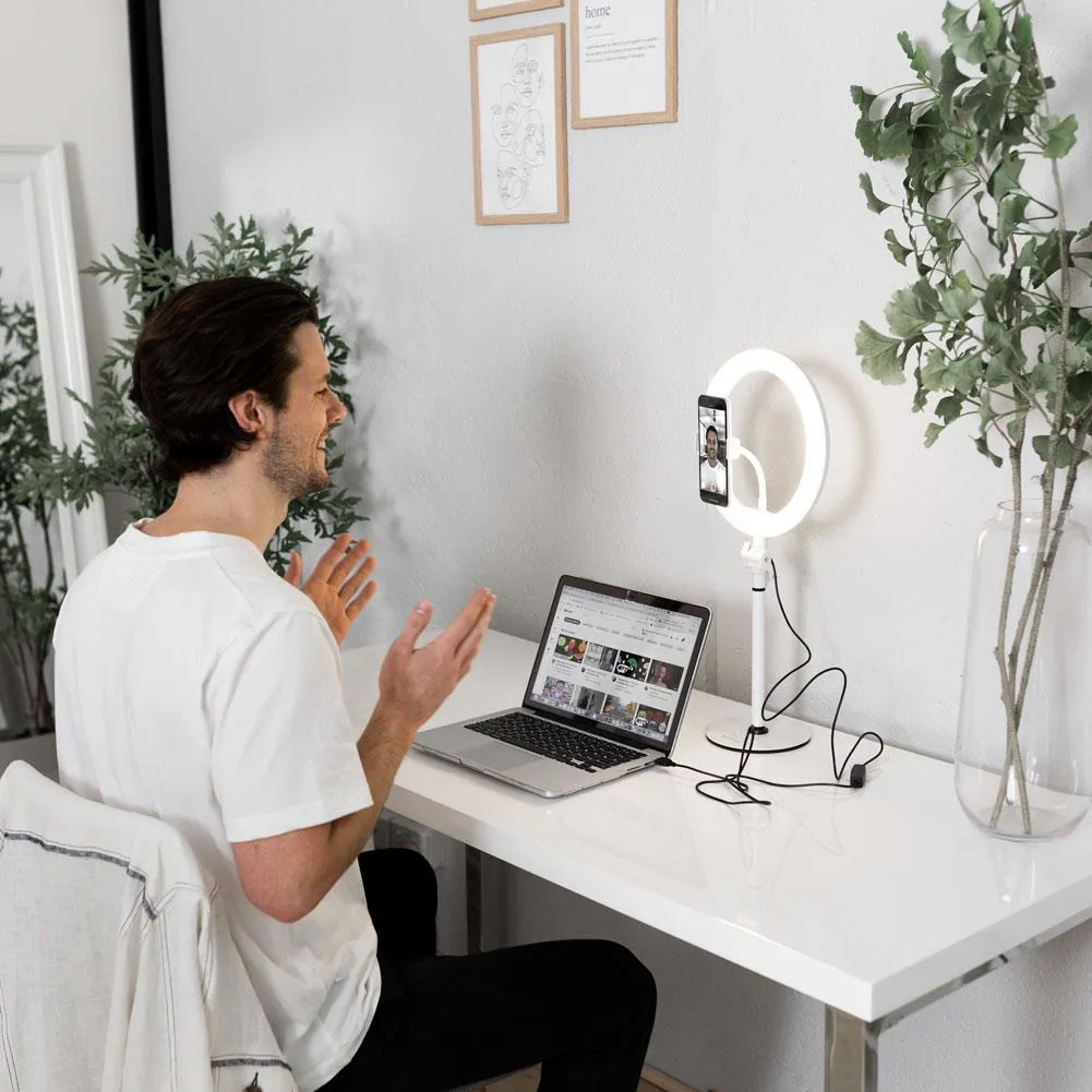 10" White LED Desk Ring Light - Opaluxe