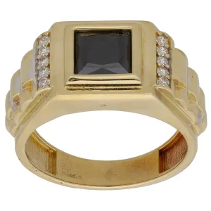14ct Gold Imitation Gems Signet Ring Size U 1/2