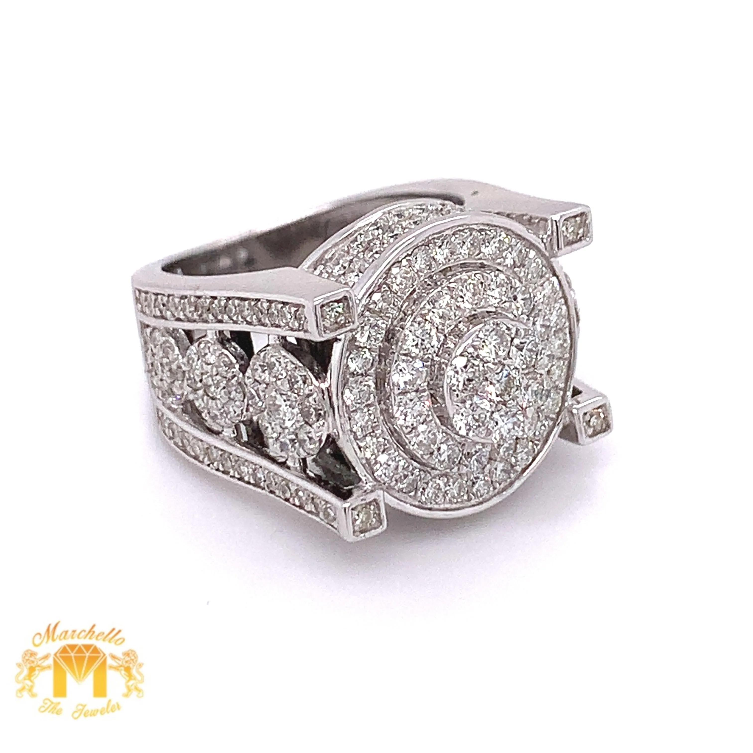 14k Gold Monster #6 Ring with Round Diamond