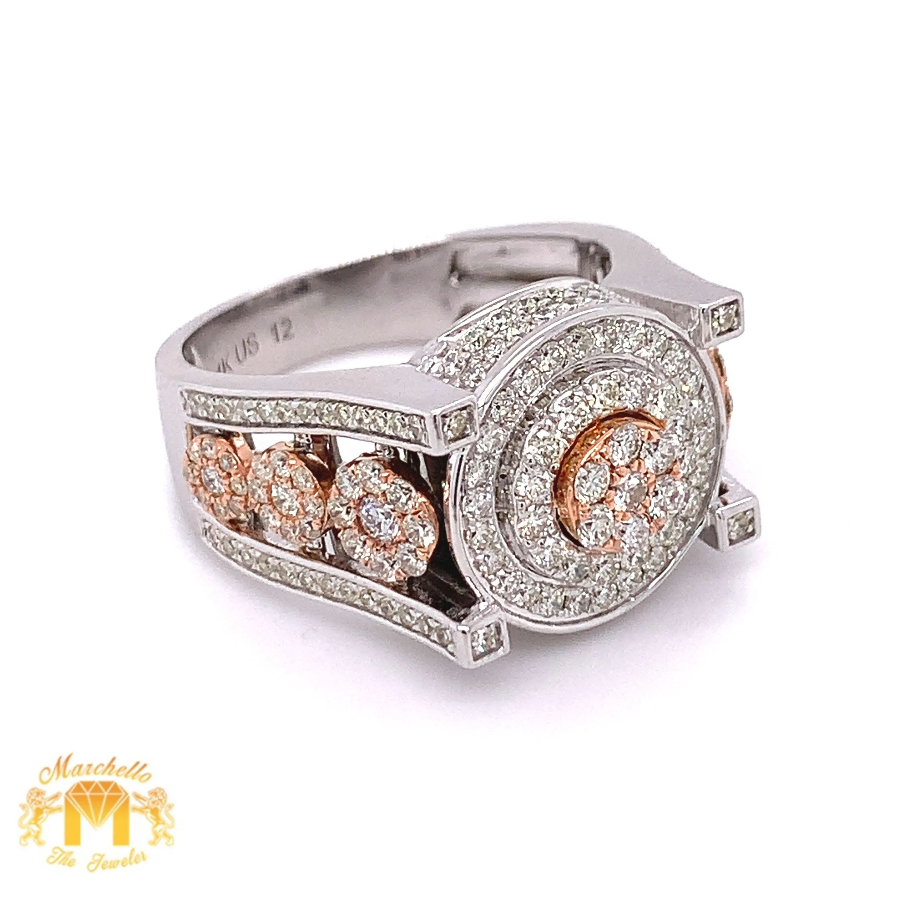 14k Gold Monster #6 Ring with Round Diamond