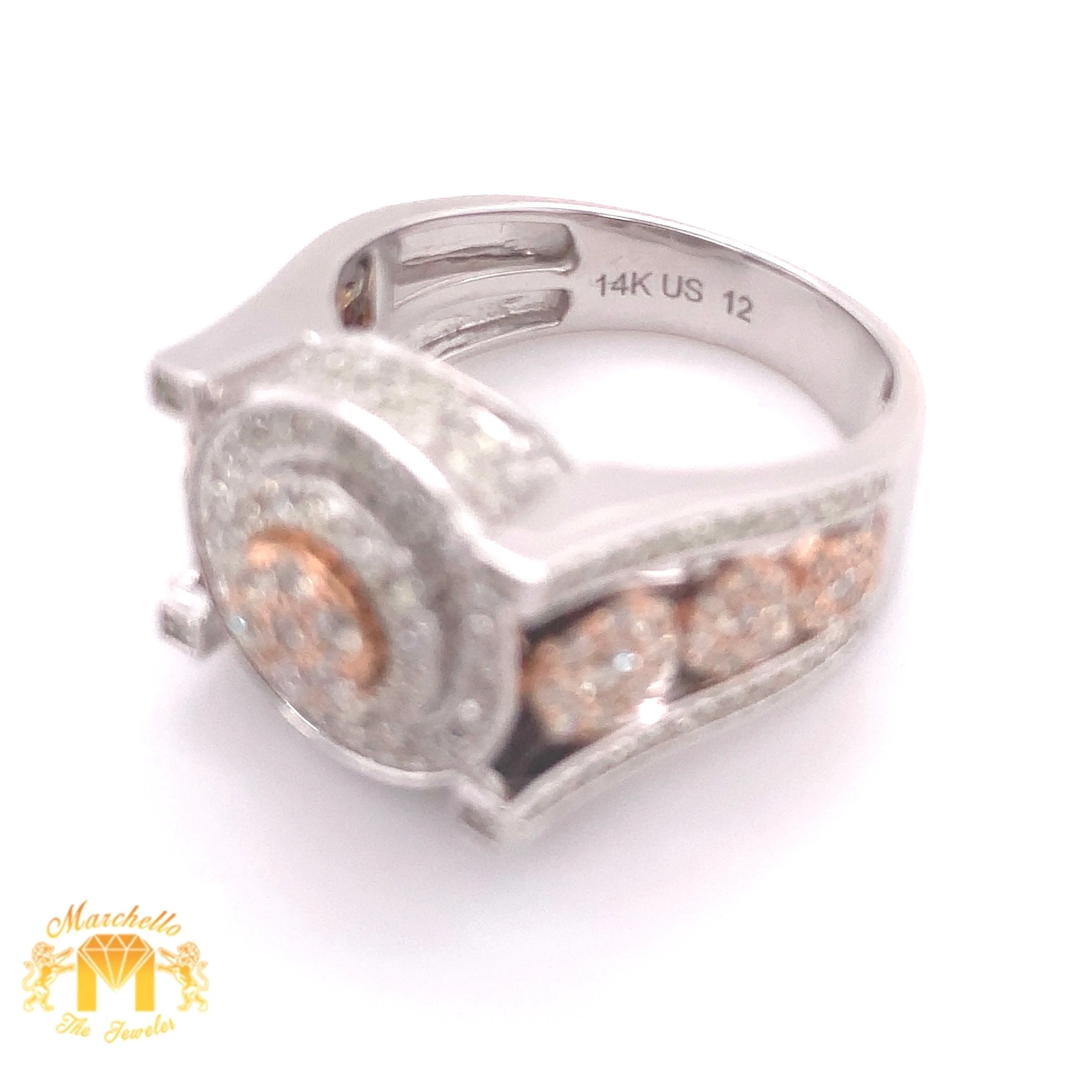 14k Gold Monster #6 Ring with Round Diamond