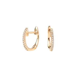 14K Mini Diamond Huggies