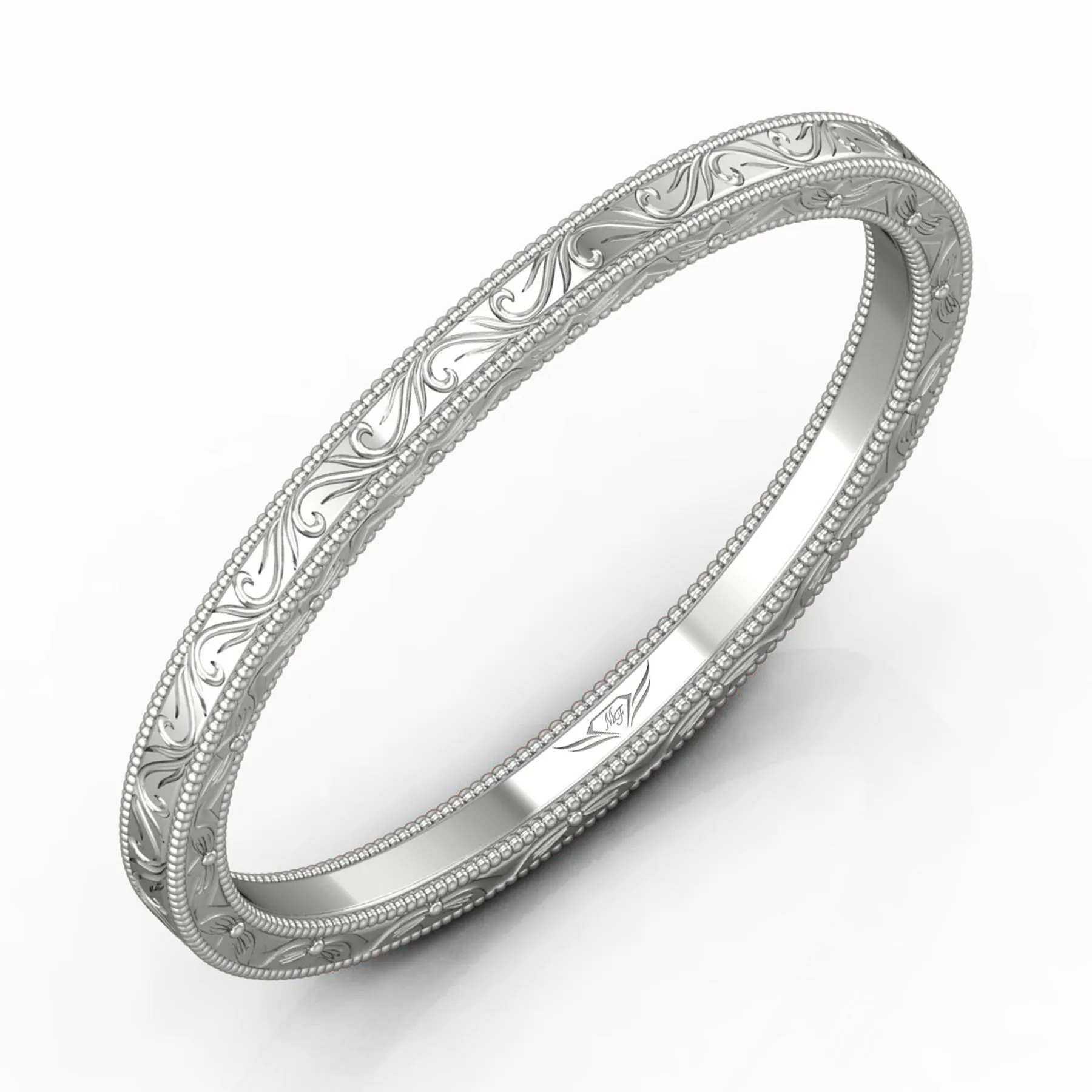 14K White Wedding Ring