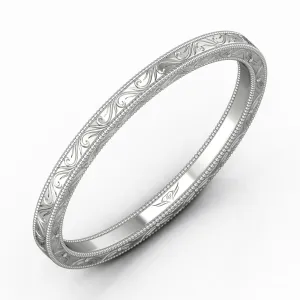 14K White Wedding Ring