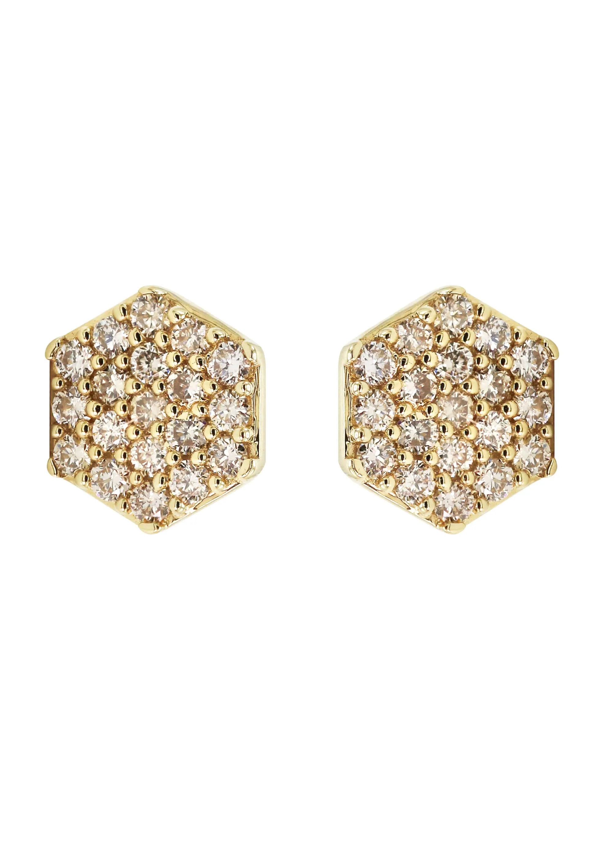 14K Yellow Gold Diamond Earrings For Men | 0.35 Carats | 1.79 Grams