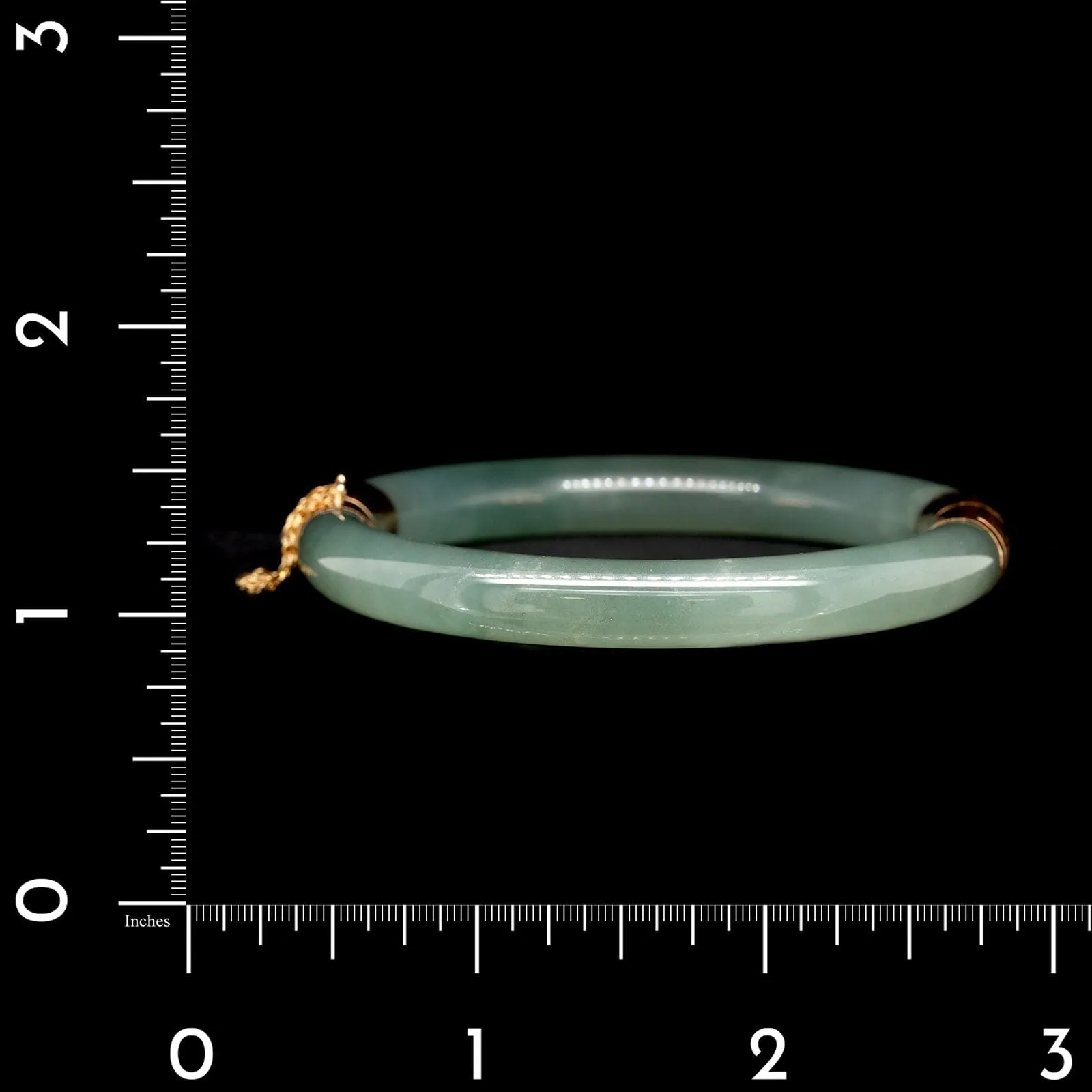 14K Yellow Gold Estate Jadeite Bangle