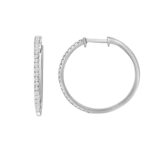14KW 46D0.25CT DIAMOND HUGGIES 18MM  (151HP23078-18)