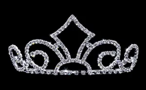 #16744 - Regal Flourish Tiara with Combs - 2.75"