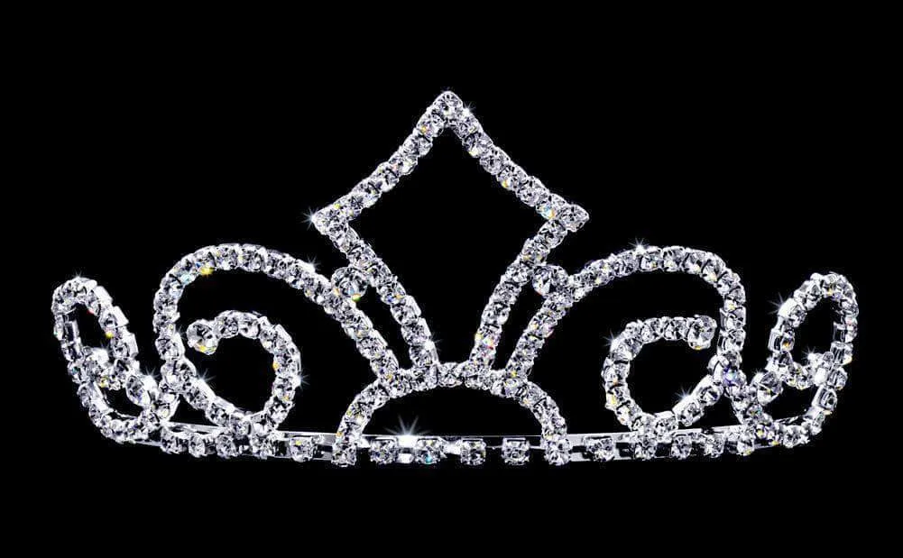#16744 - Regal Flourish Tiara with Combs - 2.75"