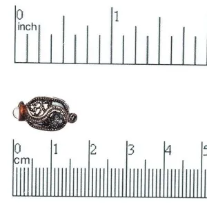 17mm x 10mm Filigree Oval Box Clasp - Made of Brass - Sold Individually - CL/26