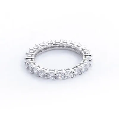 2 Piece Zircon 925 Sterling Silver Ring