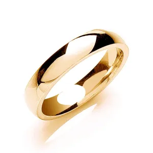 4mm Court Wedding Ring in 18ct Yellow Gold
