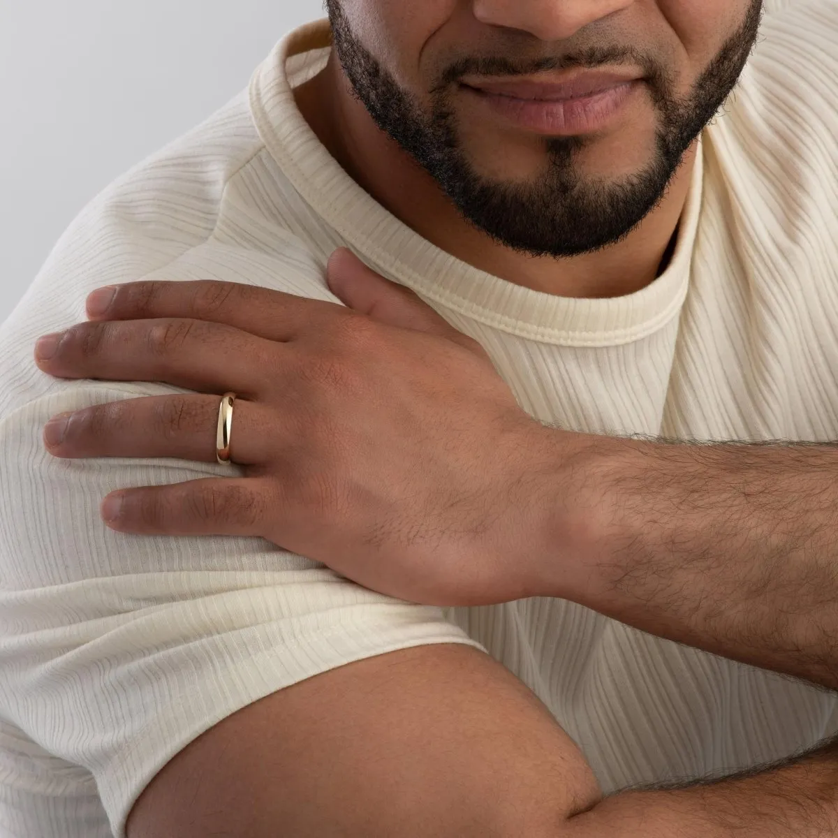 4mm Court Wedding Ring in 18ct Yellow Gold