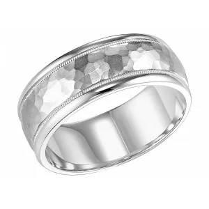 8MM Hammered Wedding Band