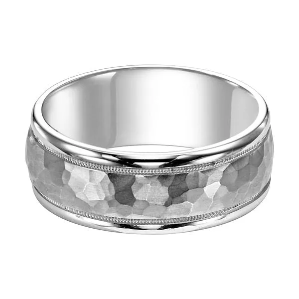 8MM Hammered Wedding Band