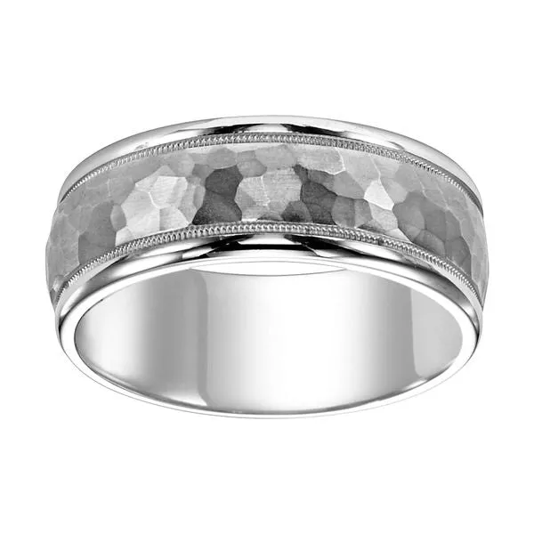 8MM Hammered Wedding Band