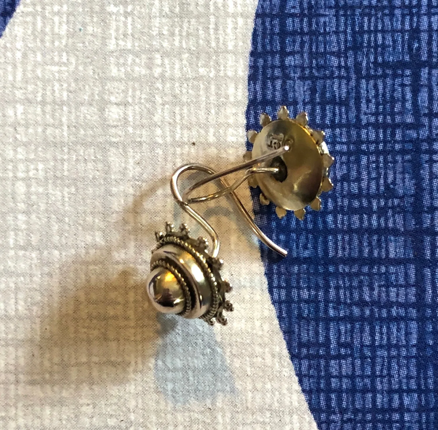 Antique Revival Gold Drop Victorian Earrings