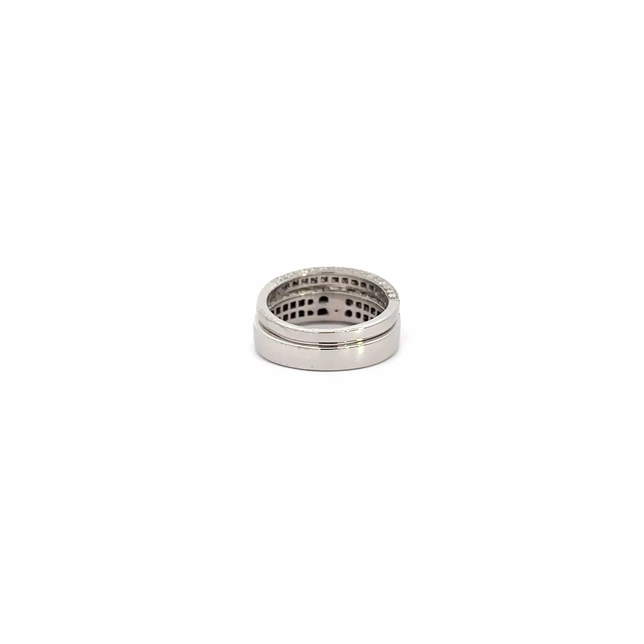 Baikalla 14k White Gold Diamond Engagement Ring Set