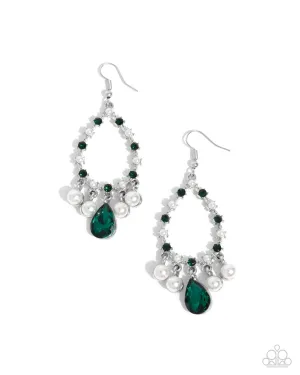 Baroness Behavior - Green Earrings - Paparazzi Accessories