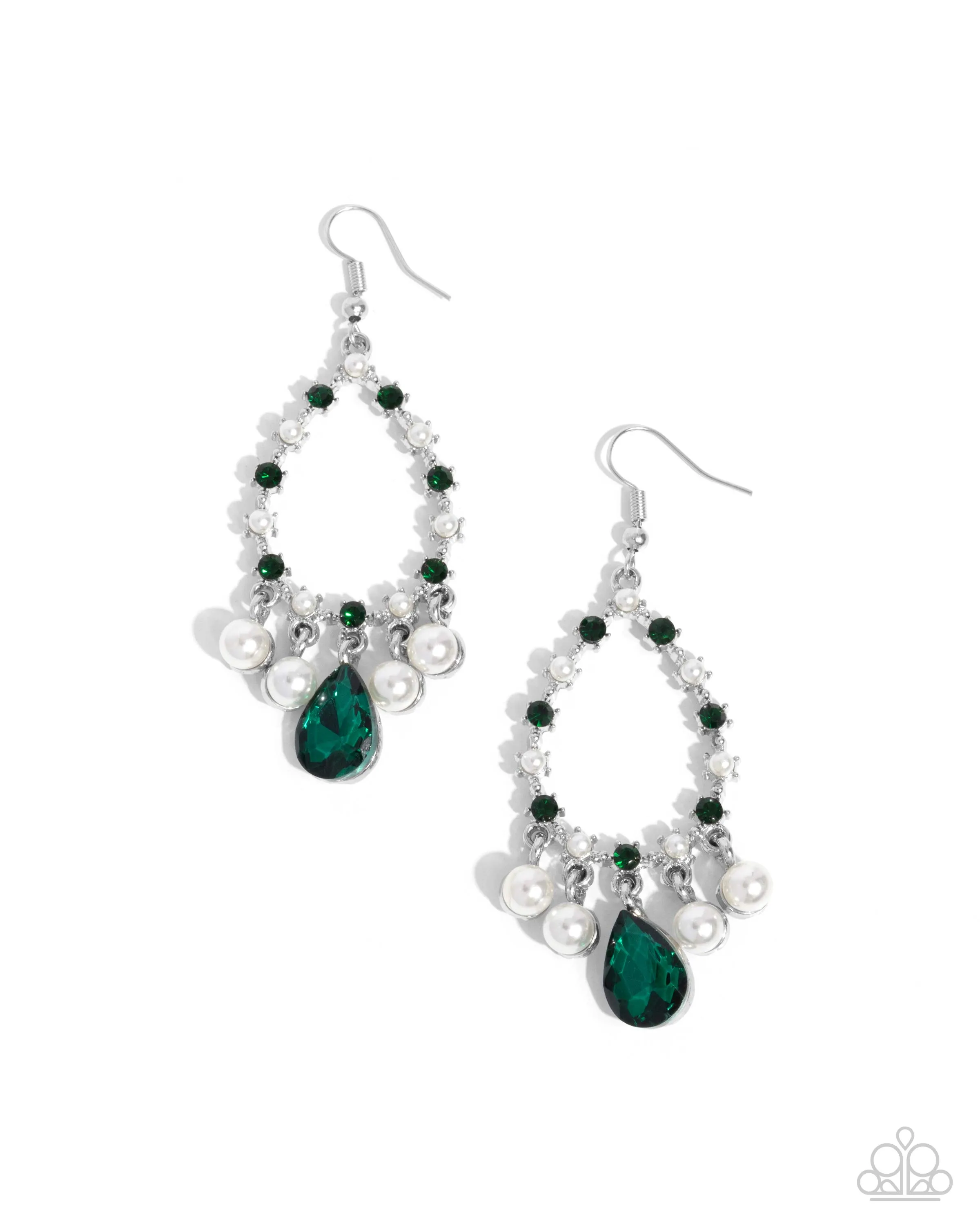 Baroness Behavior - Green Earrings - Paparazzi Accessories