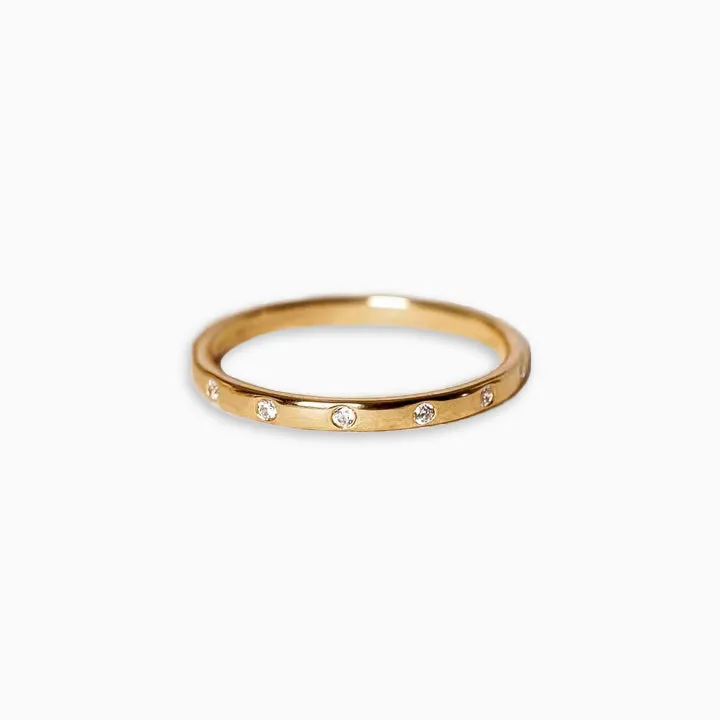 Bezel-Set Tiny Stacking Ring