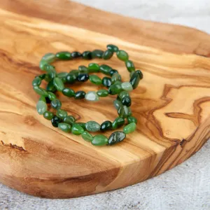 Canadian Jade Pebble Beaded Bracelet