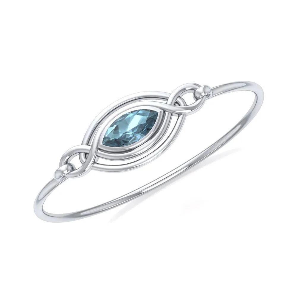 Celtic Knots Silver Bangle TBG338