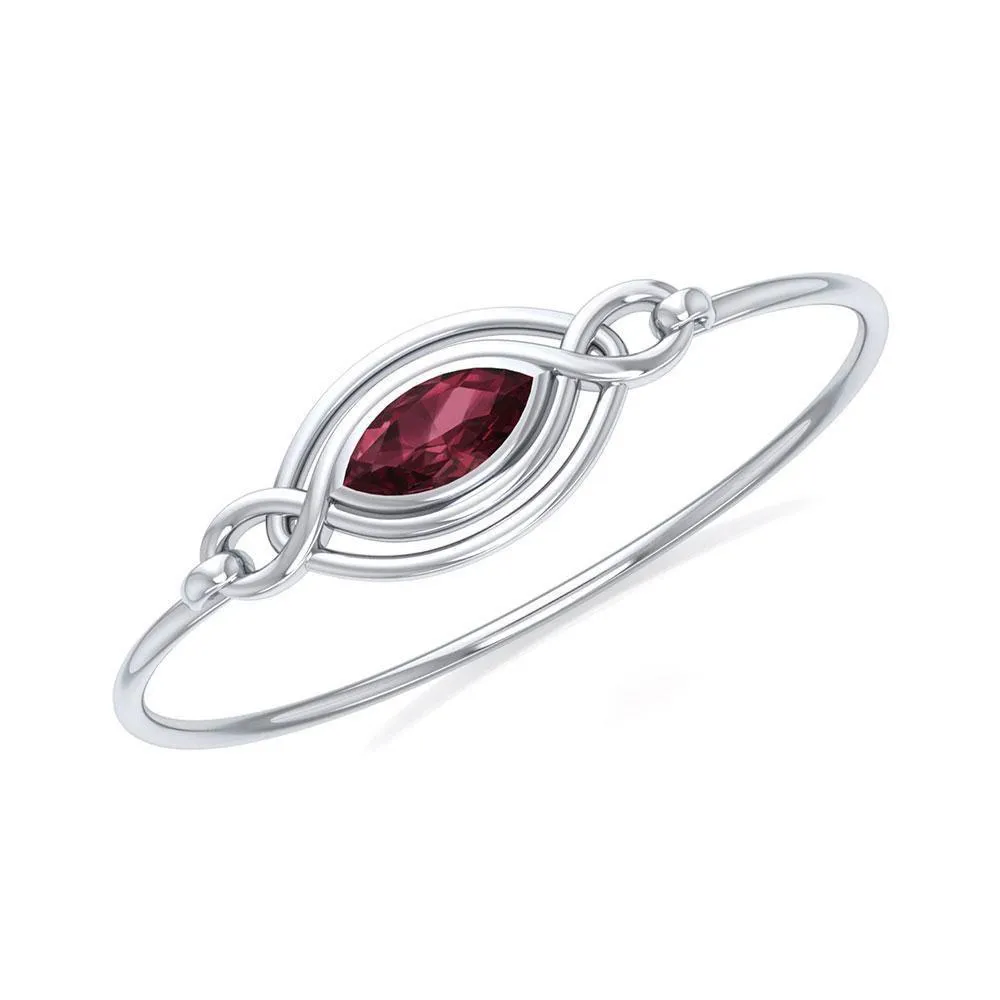 Celtic Knots Silver Bangle TBG338