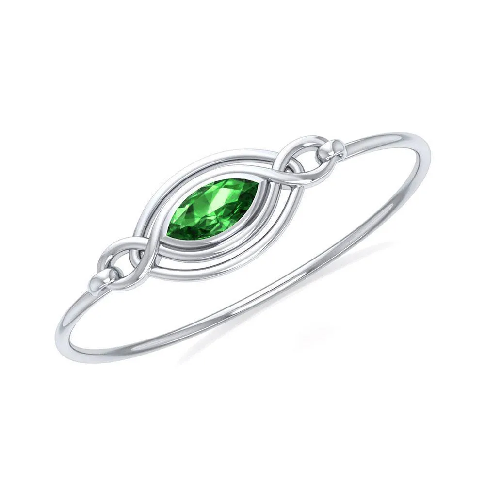 Celtic Knots Silver Bangle TBG338