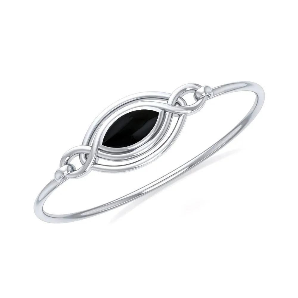 Celtic Knots Silver Bangle TBG338