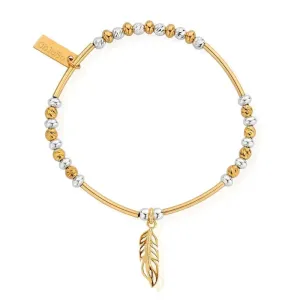 CHLOBO Mixed Metal Filigree Feather Bracelet