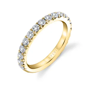 Classic Wide Wedding Band - Marlise 14k Gold Yellow