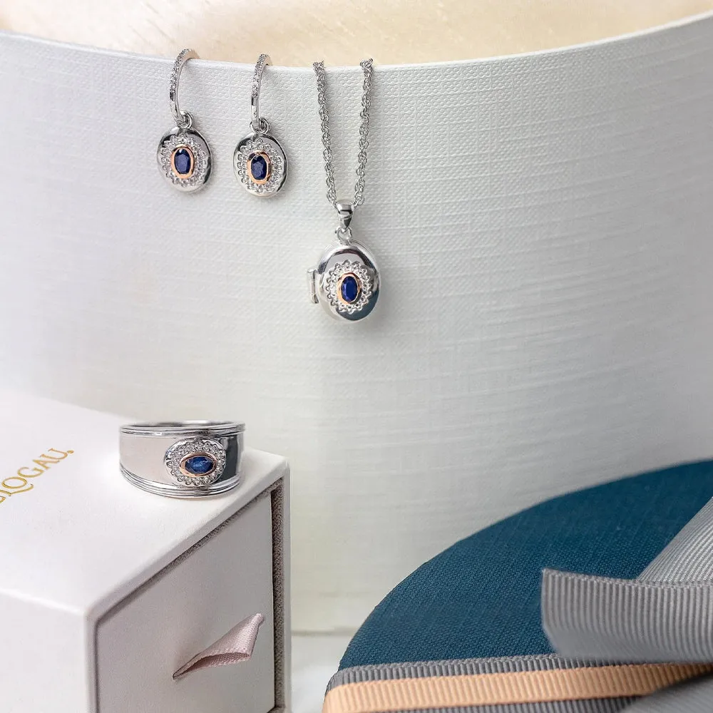 Clogau Princess Diana Silver and Sapphire Locket 3SLDD0072