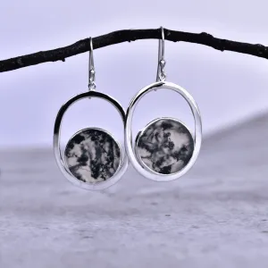 Coin Treasury - Moss Agate Earrings