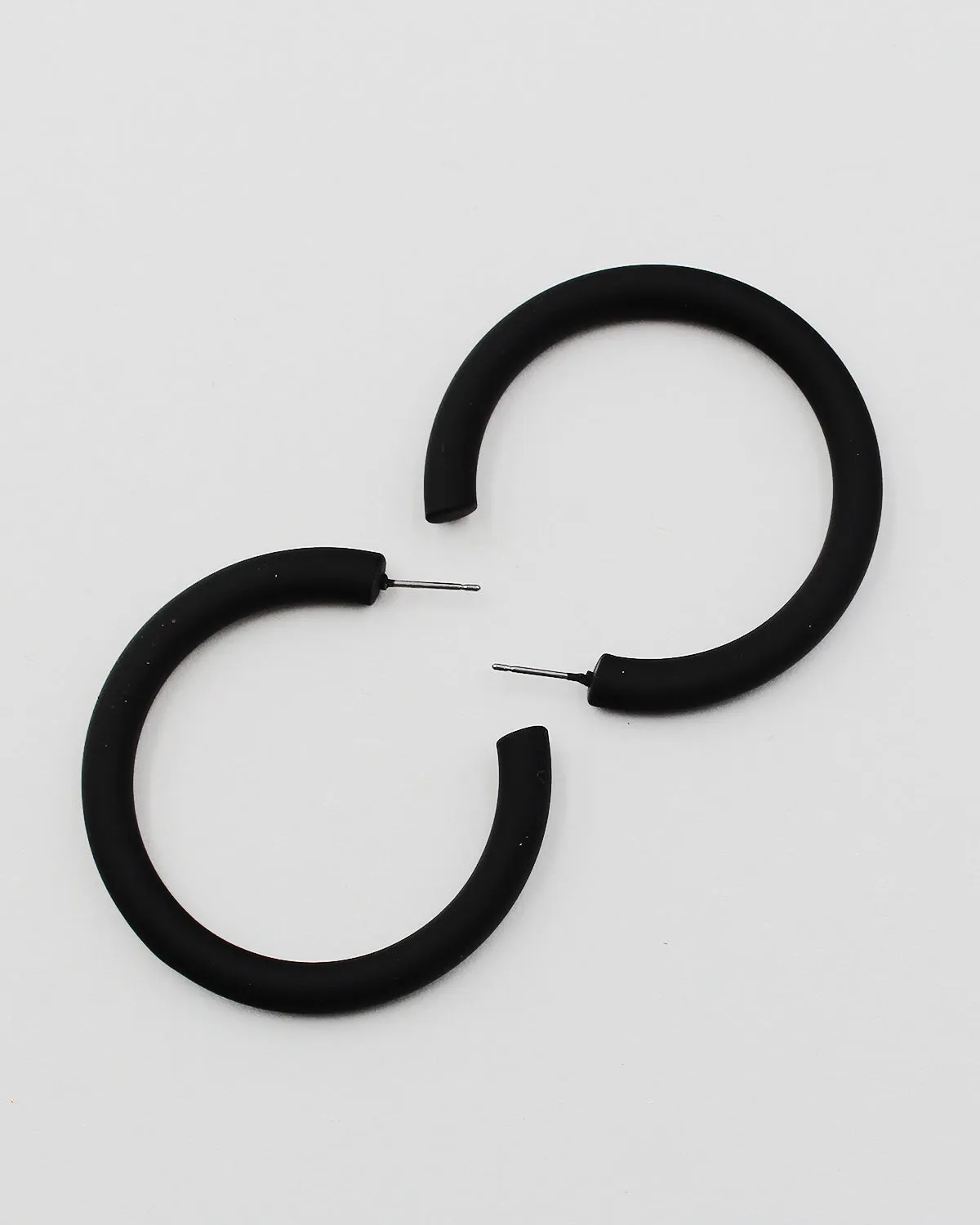 Color Coated Metal Open End Hoop Earrings