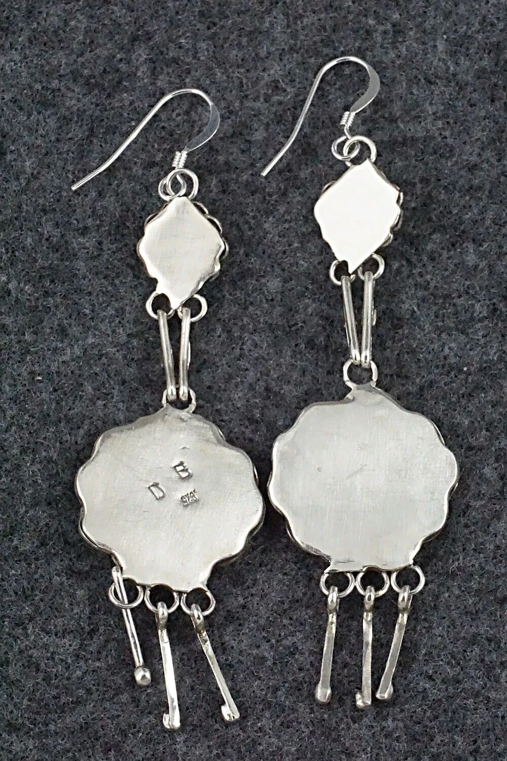 Coral & Sterling Silver Earrings - Diana Bellson