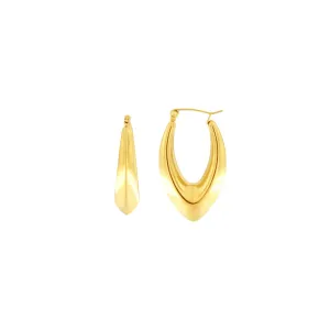 Courage Waterproof Oval Statement Earring 18 Carat Gold