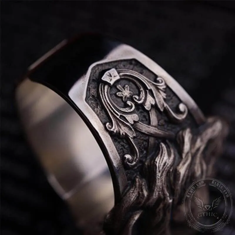 Crown Lion King Sterling Silver Ring