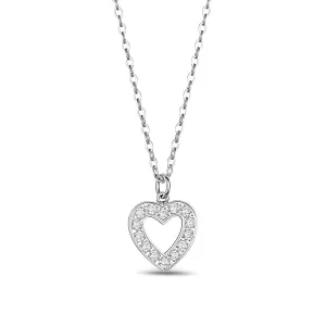 Cubic Zircon Heart Pendant
