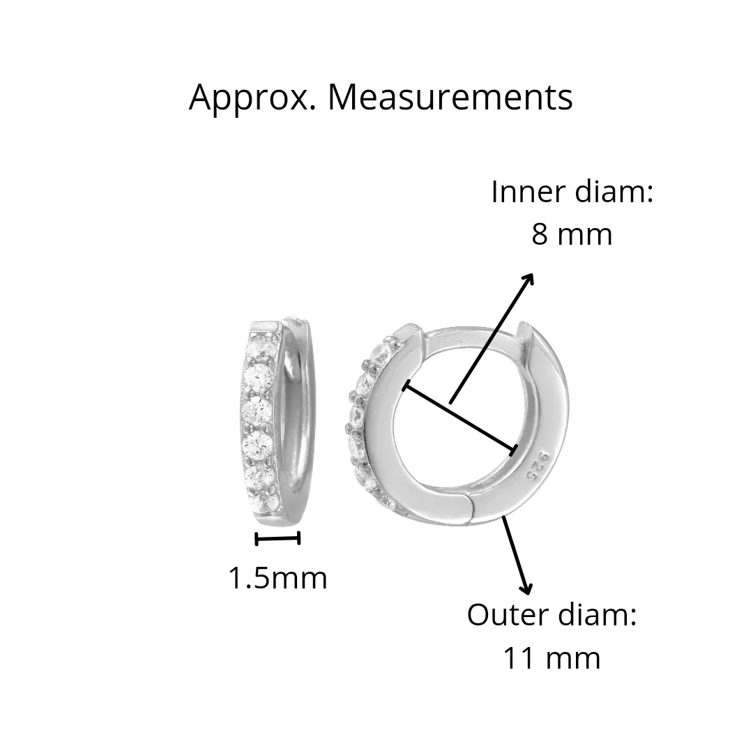 CZ Extra Mini Hoops Earrings