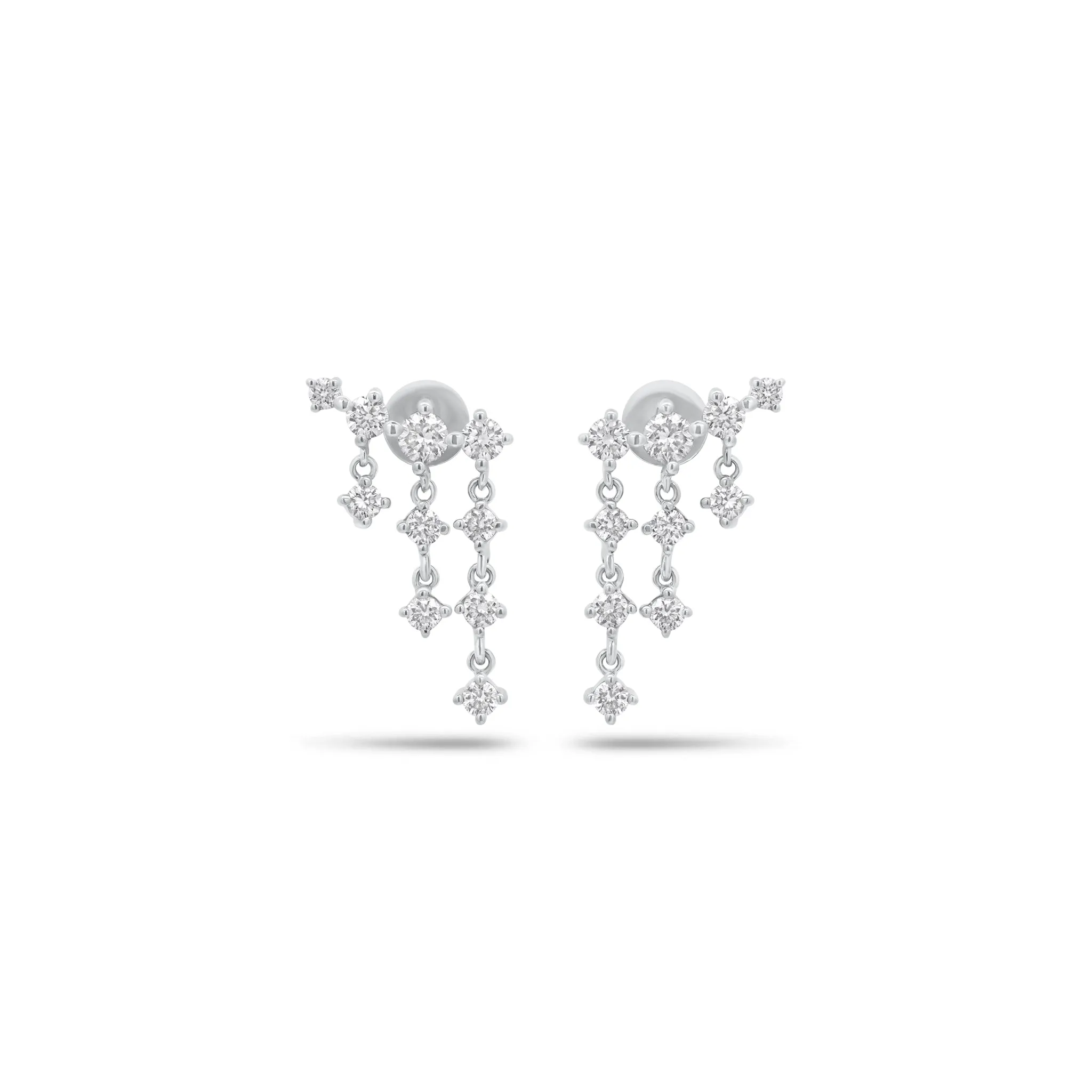 Diamond Dangly Crawler Earrings