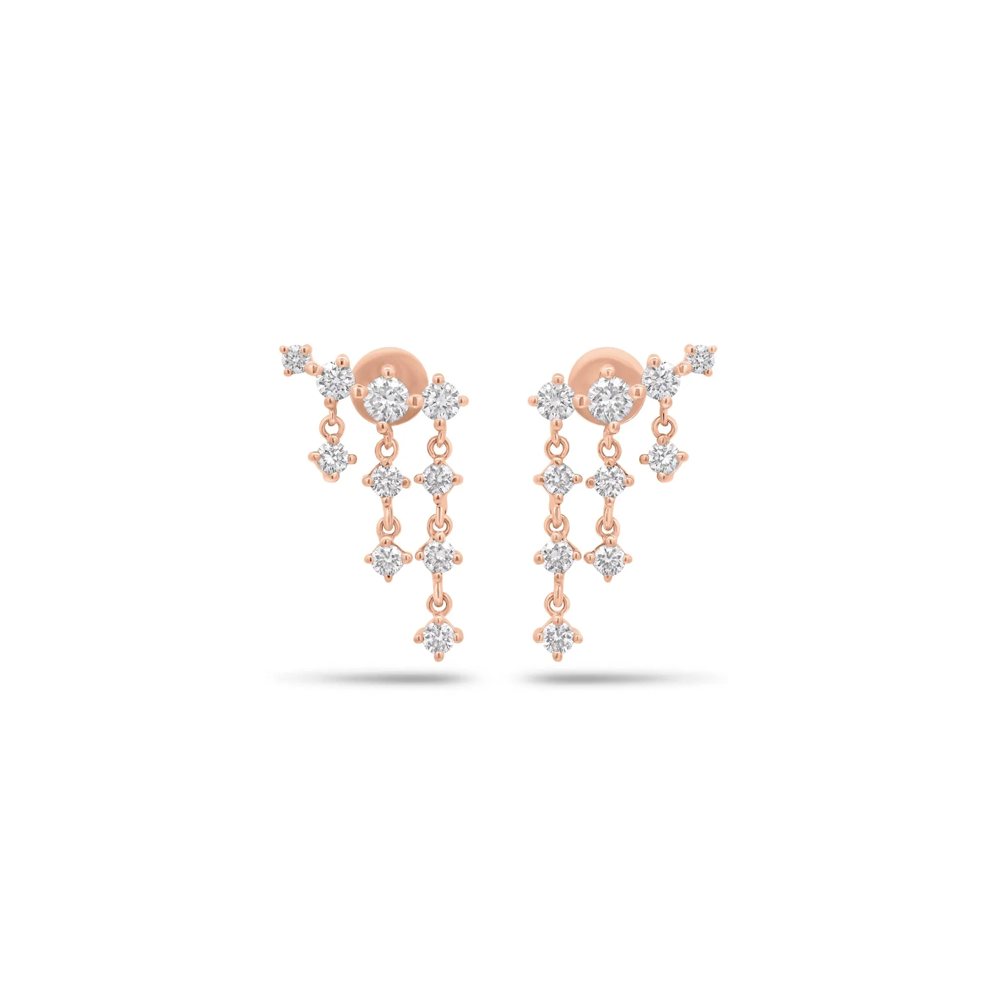 Diamond Dangly Crawler Earrings
