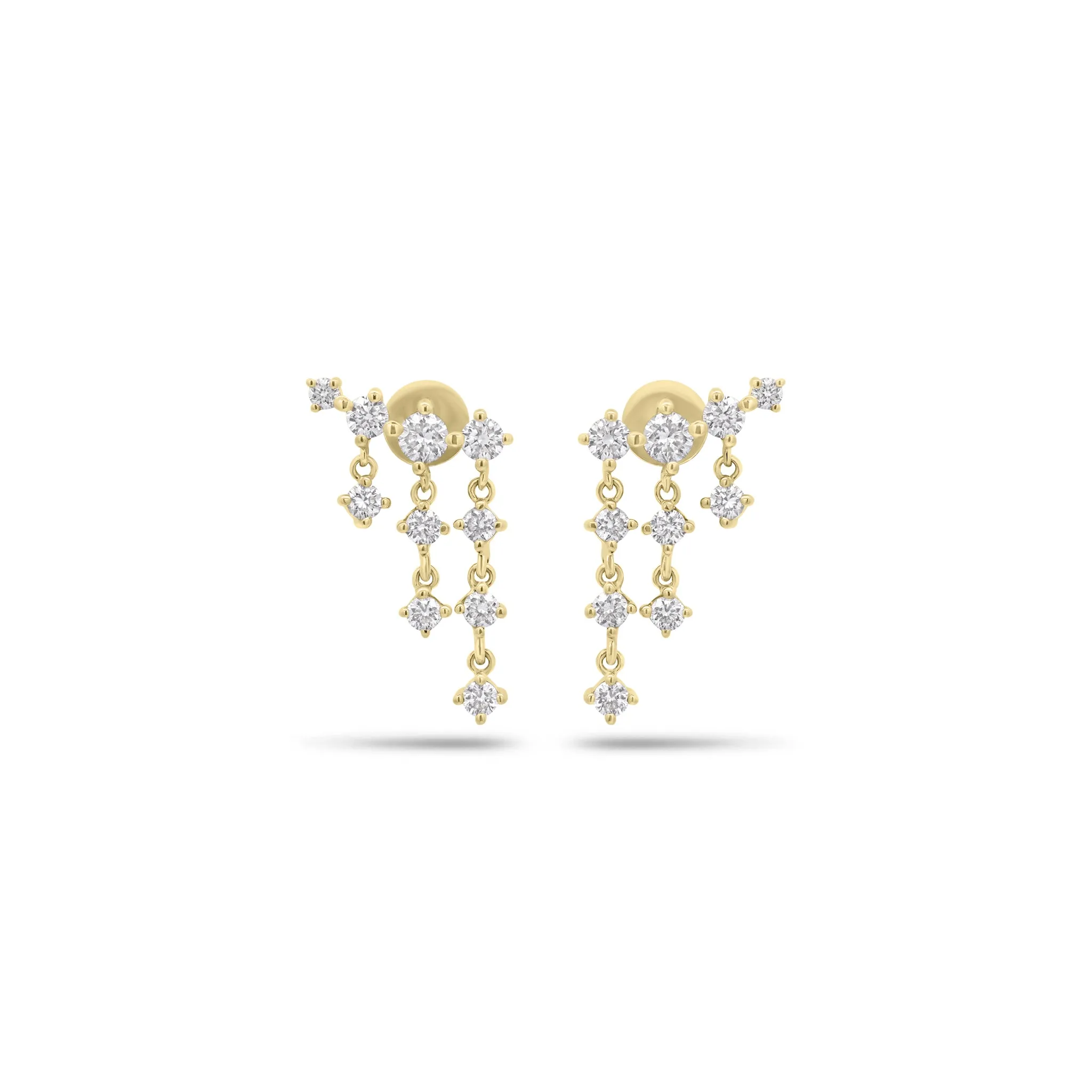 Diamond Dangly Crawler Earrings