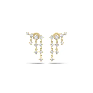 Diamond Dangly Crawler Earrings