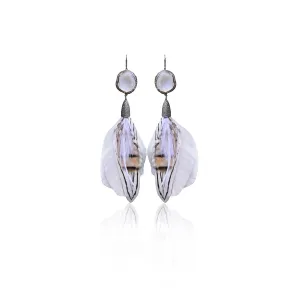 Druzy Feather Earrings